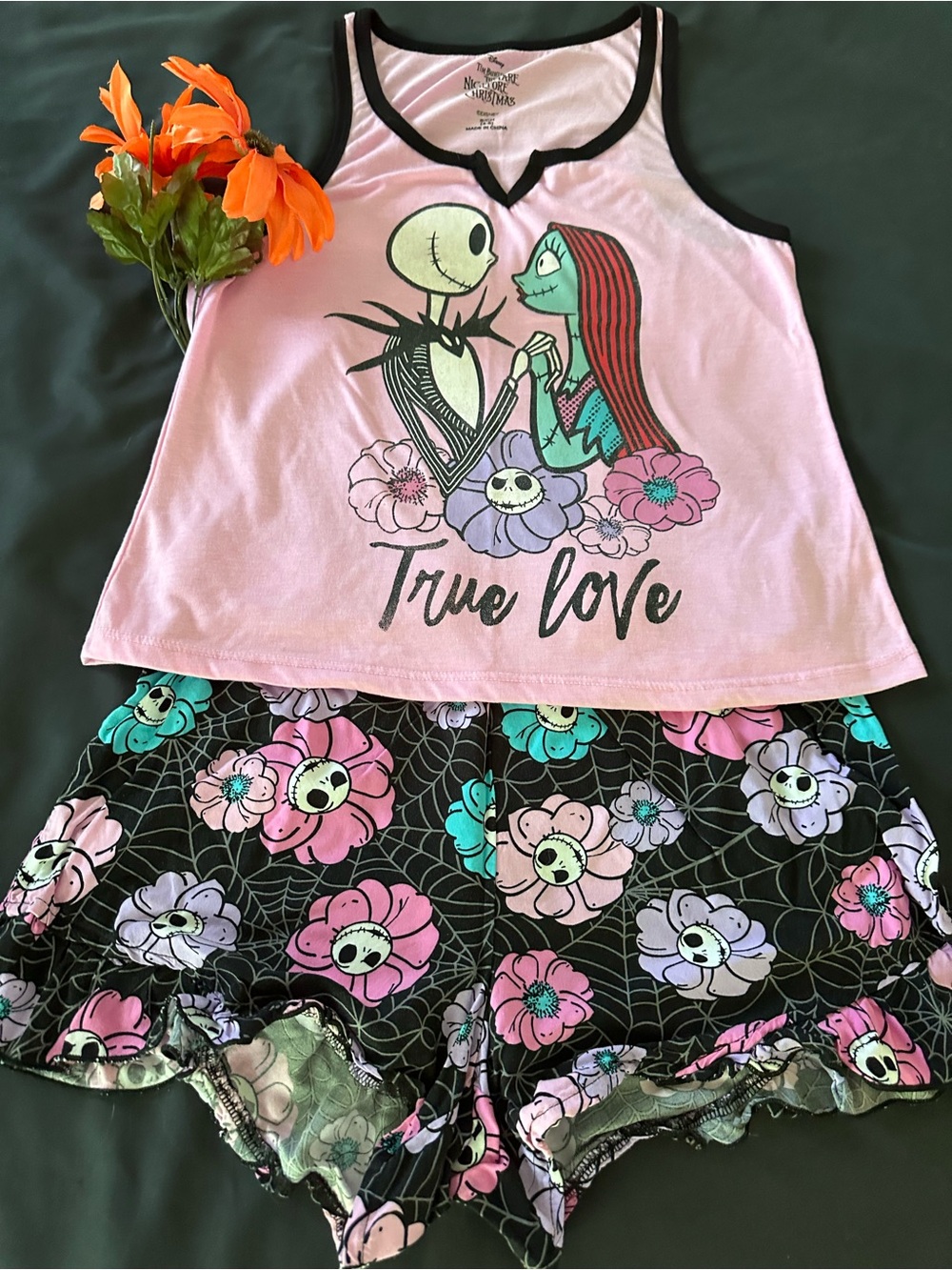 The Nightmare Before Christmas “True Love” Pink Pajama Set